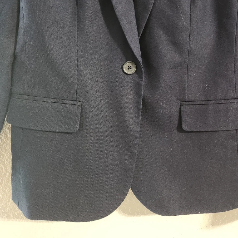J. Crew Suiting Women’s Single Button Front Navy Blazer Suit Jacket size 6